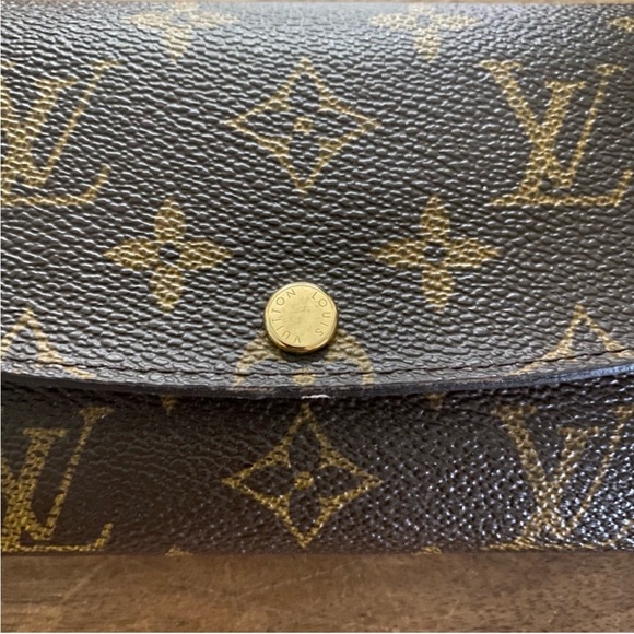 LOUIS VUITTON PINK SARAH WALLET Great condition!Brand new gold snap - Picture 9 of 10